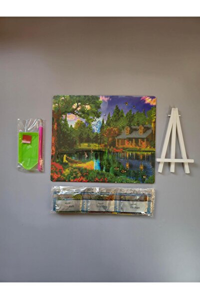 Liva Craft KIT DE BRODATURĂ CU Mărgele De Carton - PEISAJ 21 X 25 CM