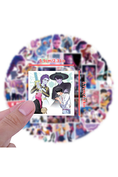 Choice ٥٥ قطعة من ملصقات أنمي شياطين فيلم هانترز تايجر ديربي، ملصقات فينيل مق...