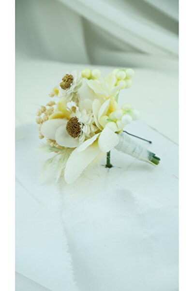 Buketlife Cream Flower Bridal Wire Hair Clip