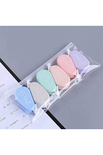 Choice 6pcs 6PCS/Set Cute Mini Correction Tape Sets Morandi Color Correct for Students Back To School Stat