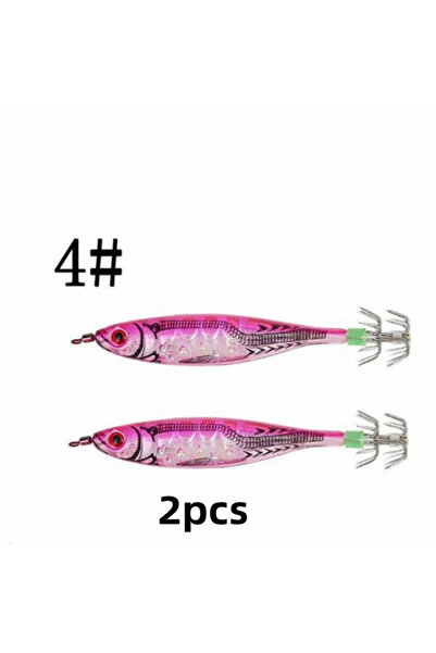 Choice طعم حبار وردي مضيء، قطعتان، 10.5 سم، 9.5 غرام، طعم صناعي على شكل أخطبو...