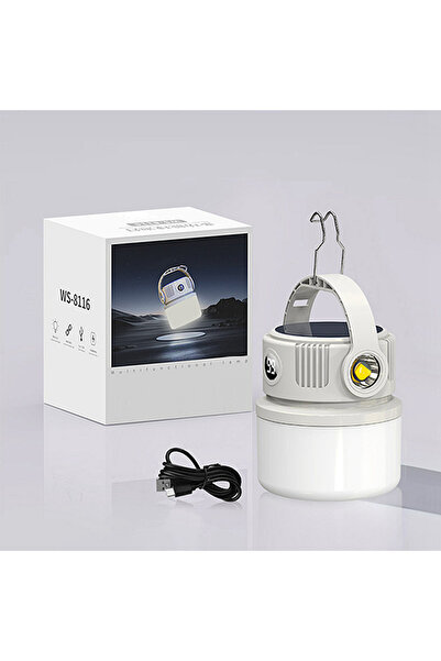 Choice مصباح LED أبيض يعمل بالطاقة الشمسية، قابل لإعادة الشحن عبر منفذ USB، م...