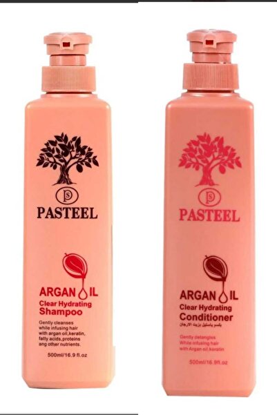 pasteel مجموعة شامبو بلسم باستيل بزيت لارجان للشعر 500مل (2 قطعتين )