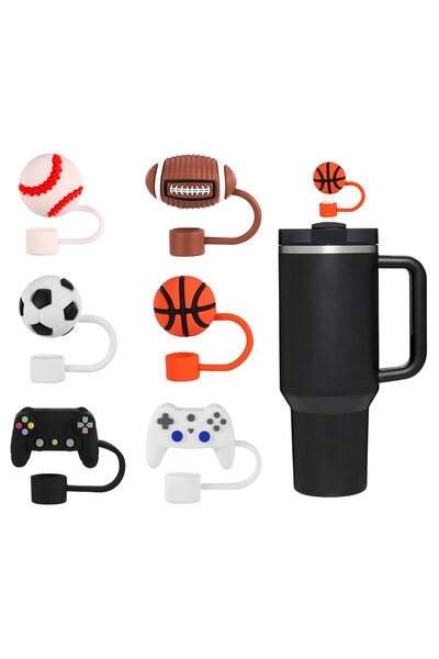 KADRAMA 6 PCS Straw Covers Cap,Straw Cover for Boys/Girls Stanley 30&40 Oz Tu...