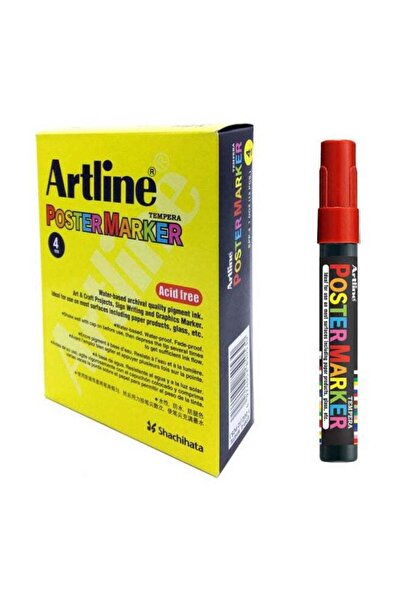 artline 12-Piece Tempera Poster Marker Brown EPP-4BW