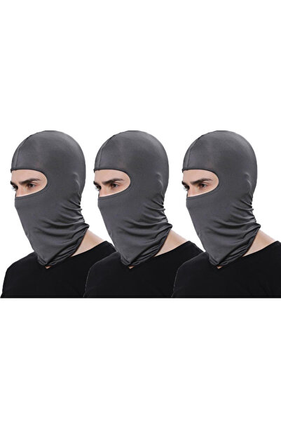 Choice رمادي داكن، 3 قطع، 1-3 قطع، قناع وجه من الليكرا، غطاء رأس للدراجات الن...