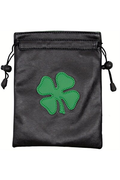 Choice حقيبة جولف سوداء بتصميم زهرة البرسيم رباعية الأوراق، حقيبة جولف برباط، حقيبة لحمل كرات الجولف