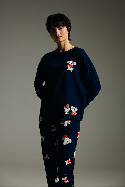 Hays Kadın Pamuklu Uzun Kollu Pijama Üstü