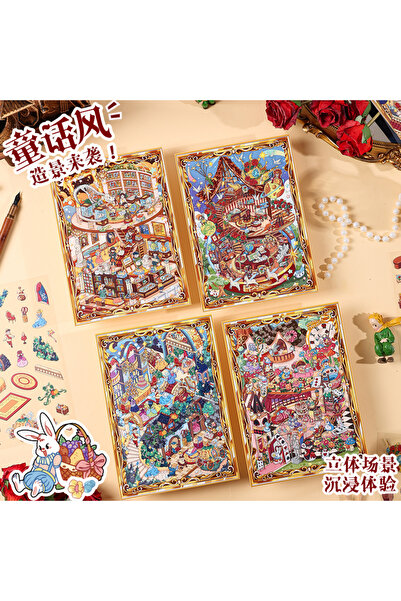 Choice4 مجموعة كاملة من ملصقات المناظر الطبيعية ثلاثية الأبعاد من سلسلة كاواي...