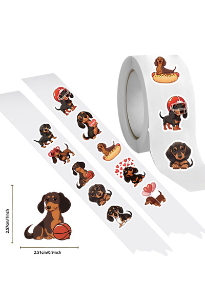 Choice 500 قطعة/لفة ملصقات حيوانات كلاب داشهوند كرتونية جرافيتي، زينة يمكنك ص...