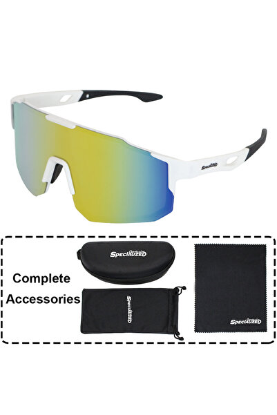 Choice White Gold New Sunglasses Outdoor Sports Bike Cycling Glasses UV400 Ma...