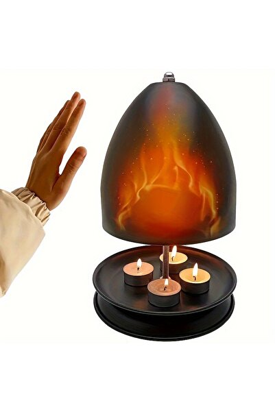 Choice مدفأة خارجية متعددة الوظائف سوداء اللون مصنوعة من المعدن، مزودة بمجموع...