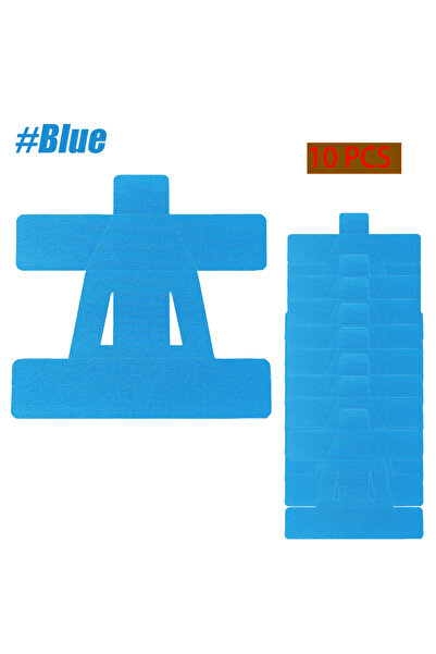 Choice شريط لاصق طبي أزرق - 10 قطع، مُقطّع مسبقًا، لتخفيف آلام الكتف - مقاوم للماء، داعم ومرن