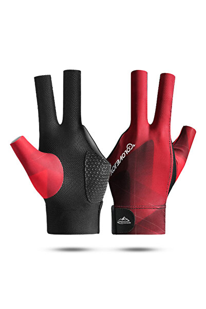 Choice قفاز بلياردو/سنوكر أسود/أحمر، قطعة واحدة، مصنوع من البوليستر المسامي، ...