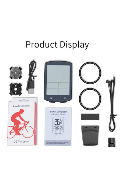 Choice1 جهاز كمبيوتر للدراجات لاسلكي من نوع C طراز BKV-501-A مع شاشة LCD رقمي...