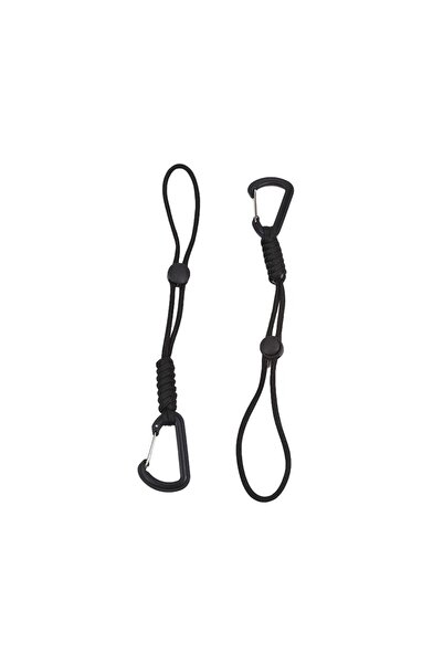 Choice قطعتان من حبل الأمان المطاطي الأسود المزود بخطاف، حبل أمان مزود بخطاف ...