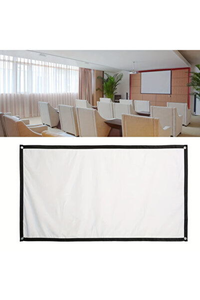 Choice شاشة عرض بيضاء قابلة للطي، محمولة، بسيطة وناعمة، مناسبة للتخييم في اله...