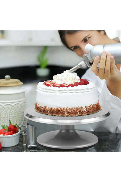 Sanlux Rotating cake stand, aluminum, diameter 30 cm and non-stick base