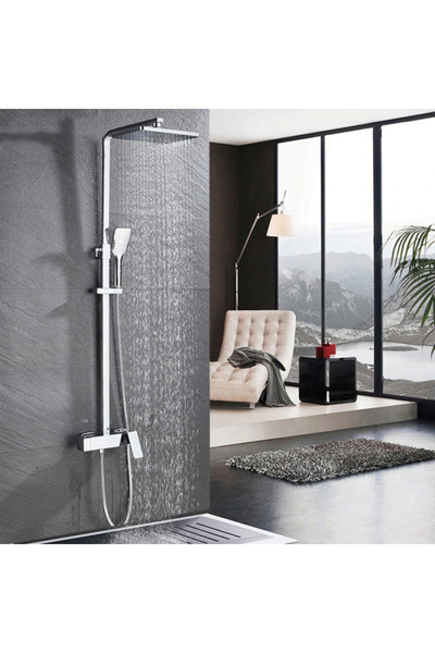 Mexen Shiny Chrome Shower Column with 3 Functions for Shower Hose