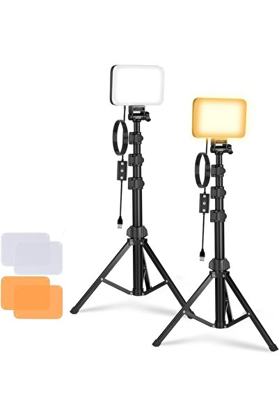 NEEWER مجموعة إضاءة فيديو LED أساسية مكونة من قطعتين