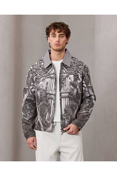 TÜZeMEN Sarmaşık Bina Printed Premium Jacket