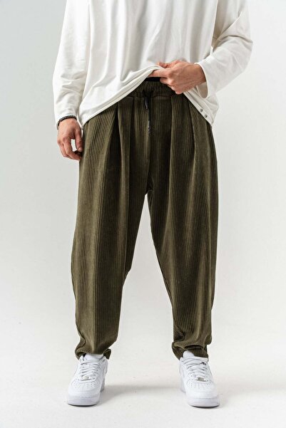 go gang own Velour Flow Velvet Ελαστικό Φαρδύ Παντελόνι με Ελαστική Μέση