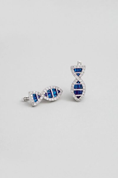 So CHIC... Balık Yakamoz 18 Ayar Beyaz Altın Kaplama Gümüş Küpe