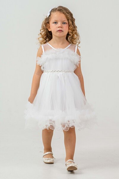 Mnk Baby&Kids Aizona Girl's Evening Dress M00782 White