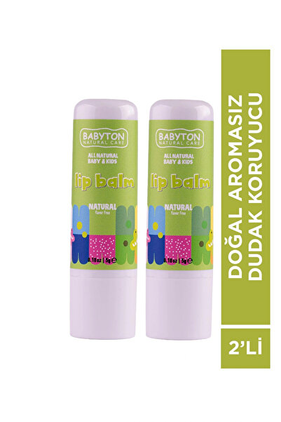 BABYTON Doğal Dudak Koruyucu Aromasız 2'li Set