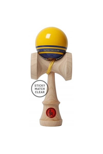 Kendama Europe Kendama Record Galben. Base cup. cupe mari 18, 5 cm + set ata ...