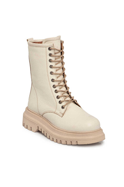 Tergan Bej Hakiki Deri Kadın Bot - K25K1BT68507-A25