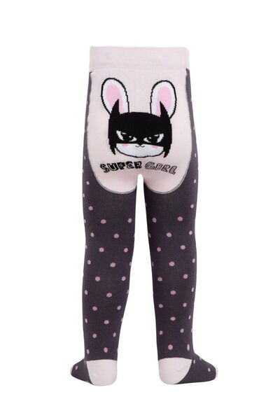 Conte Elegant Șosete subțiri din bumbac cu model Super Girl, Conte Kids Tip-Top 582 - Gri închis, 80-86 (14)