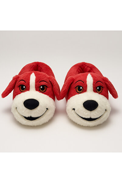 Shoebuo Papuci de pluș cu figurine de animale Cizme de casă pentru copii Talp...