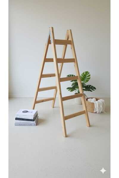 Ahşap 5 Basamaklı A Tipi Çift Çıkışlı Merdiven