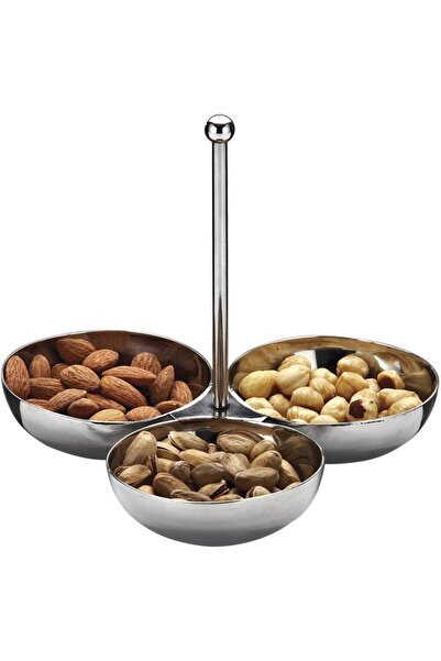 Biradlı 3-Piece Steel Snack Bowl 18/10Cr.Ni