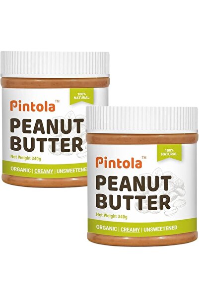 Pintola زبدة الفول السوداني العضوية غير المحلاة الكريمية 340 غرام