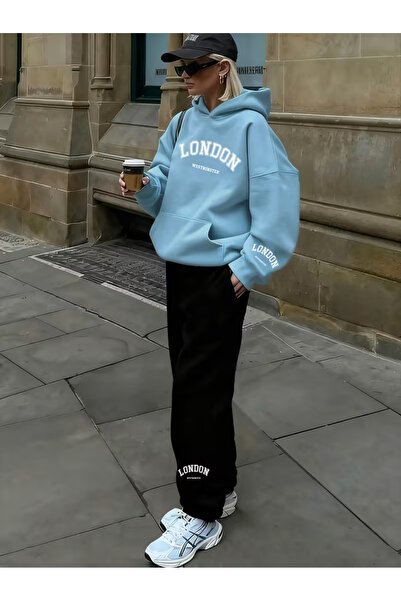 Flaubert falubert-kadin με τύπωμα vfd oversized sweatahırt - σετ αθλητικών πα...