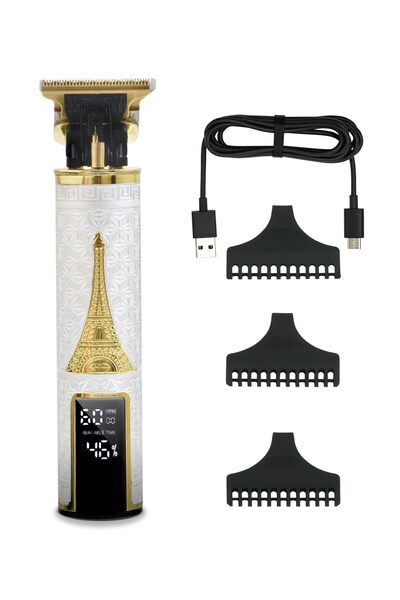 İMPEX ماكينة حلاقة شعر احترافية IHC8 بقوة 5 واط، شاشة LED، 3 سرعات، بطارية 1200 مللي أمبير، شحن سريع من النوع C خلال ساعتين