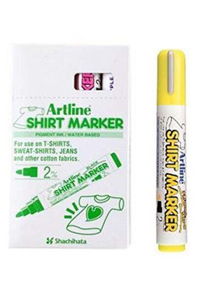 artline 4-Piece Shirt Marker Set Fluo Yellow EKT-2FLYW