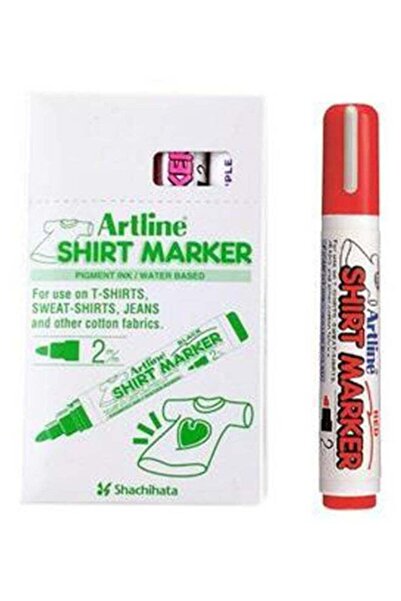artline 4-Piece Shirt Marker Set Red EKT-2RD