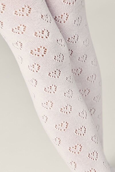 Conte Elegant Șosete subțiri din bumbac cu model ajurat în formă de inimă, Co...