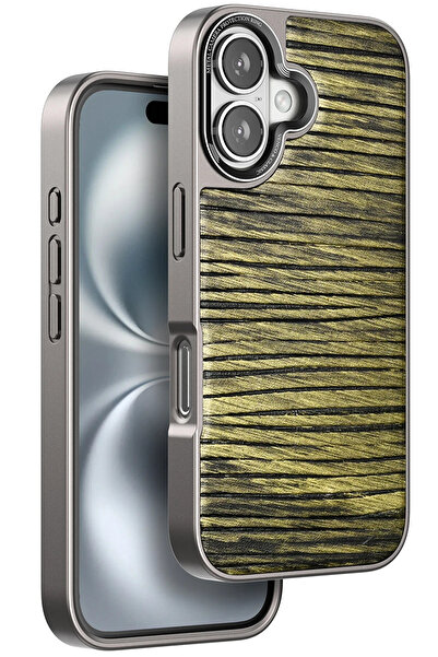 venco 1615437747 غطاء آيفون 16 ويف - (143754) بني داكن