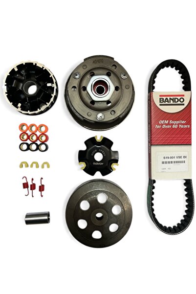 MOTORKİT MK SCOOTER 50 cc 80 cc ÖN VARYATÖR + ARKA DEBRİYAJ + BANDO KAYIŞ SET ( HIZ İÇİN ÖZEL SET )