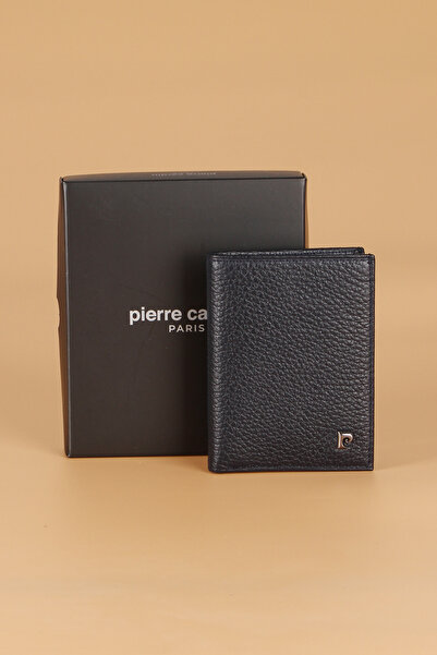 Pierre Cardin 032 Genuine Leather Men's Wallet Card Holder Floater Navy Blue