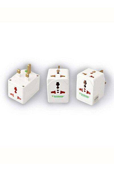 Terminatör Terminator 3-Way Universal Multi Plug Socket Adapter Multicolour