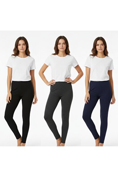 JAKC WAYS Women's 3 Color Cotton Thermal Leggings - Unisex / Black Anthracite...