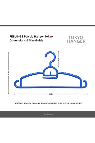 Feelings Plastic Hanger – 18 PCs Set, Non-Slip Clothes Hangers with Notches for Wardrobe, Closet S