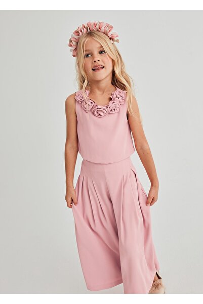 Abel & Lula Mayoral Abel Lula Girl's Atlas Evening Dress Pants Set Pink