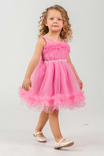 Mnk Baby&Kids فستان سهرة للفتيات من أريزونا M00782 وردي