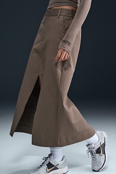 Nike Sportswear Collection Women's Twill Skirt Women's Gabardine Slit Skirt Brown
